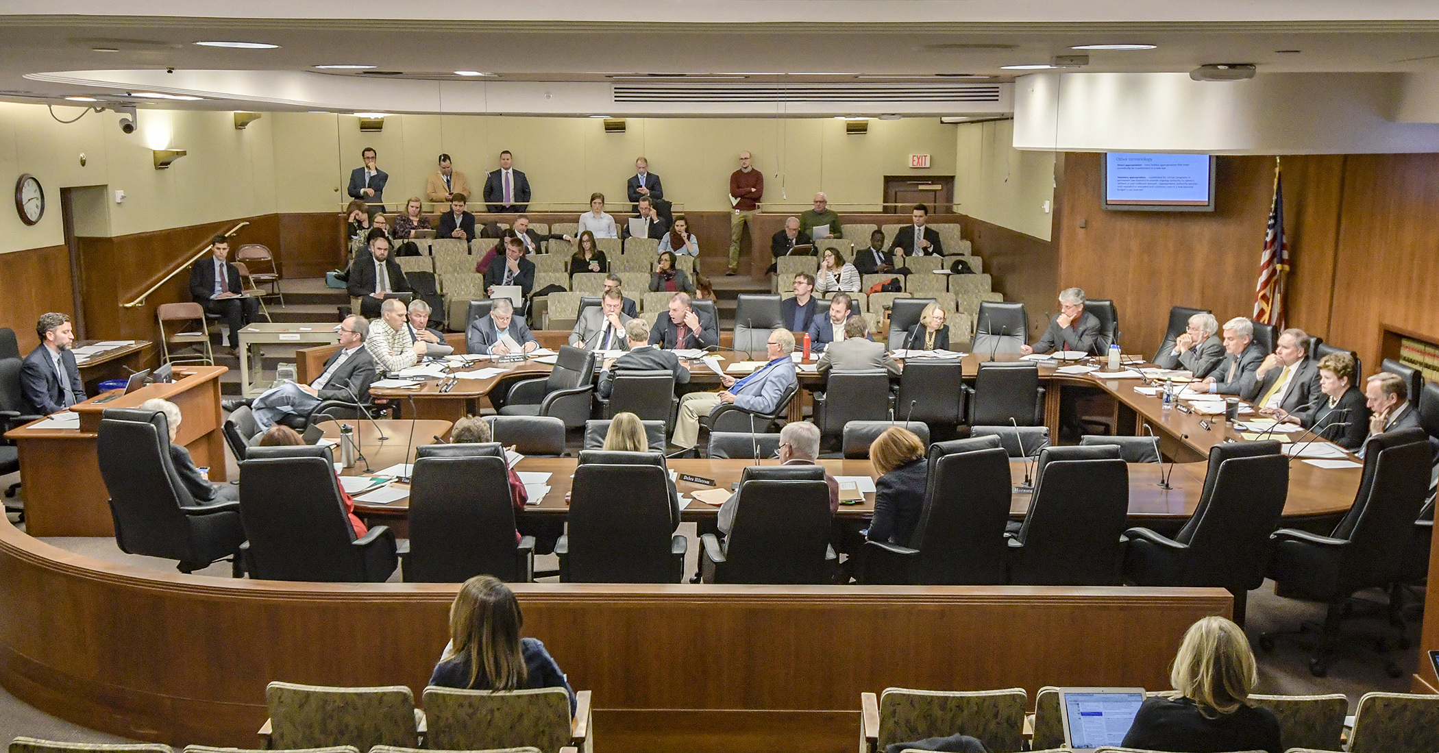 The House Ways and Means Committee meets Feb. 8 to discuss the issue of continuing funding resolutions in the event of future budget impasses.  Photo by Andrew VonBank 